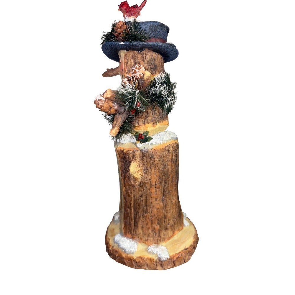 Roman, Inc.‎ Rustic Wooden Snowman Music Box "Walking In A Winter Wonderland" - Picture 2 of 16